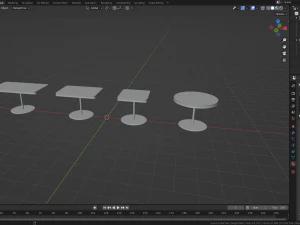 Cole&ccedil;&atilde;o de mesa de jantar retr&ocirc; Modelo 3D