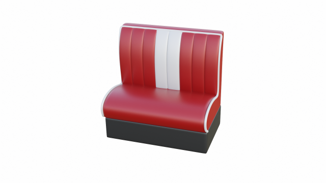 Retro Diner Booth 1 Modelo 3D .c4d .max .obj .3ds .fbx .stl .blend 