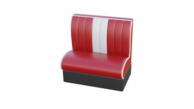 Retro Diner Booth 1 3D Model .c4d .max .obj .3ds .fbx .stl .blend 