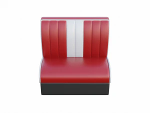 Retro Diner Booth 1 3D Model