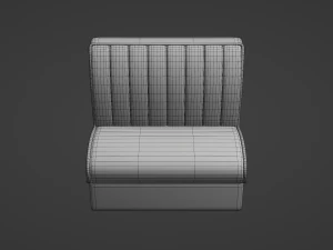 Retro Diner Booth 1 3D Model
