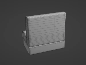 Retro Diner Booth 1 3D Model
