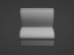 Retro Diner Booth 2 3D Model