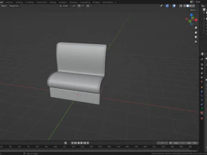 Retro Diner Booth 2 3D Model
