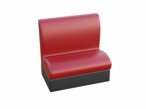 Retro Diner Booth 3 3D Model