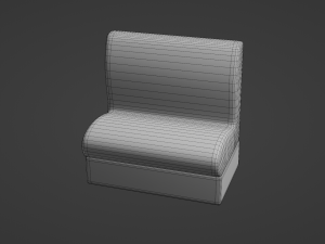 Retro Diner Booth 3 3D Model