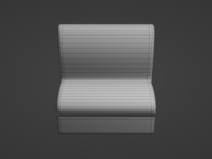 Retro Diner Booth 3 3D Model