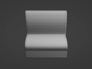 Retro Diner Booth 3 3D Model