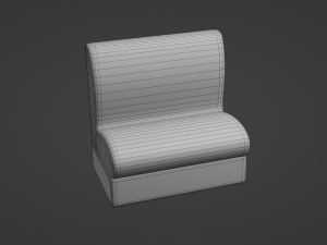 Retro Diner Booth 3 3D Model