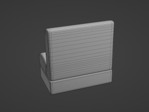Retro Diner Booth 3 3D Model
