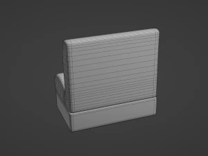 Retro Diner Booth 3 3D Model
