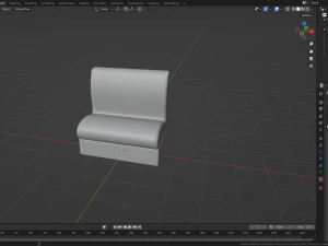 Retro Diner Booth 3 3D Model