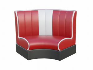Retro Diner Circular Booth 3D Model