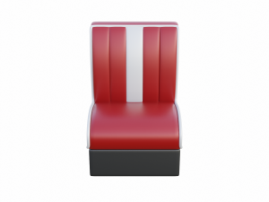 Retro Diner Single Booth 3D Model