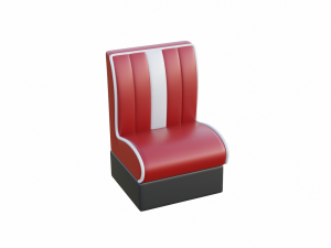 Retro Diner Single Booth 3D Model