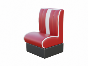 Retro Diner Single Booth 3D Model