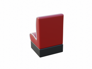 Retro Diner Single Booth 3D Model
