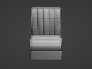 Retro Diner Single Booth 3D Model