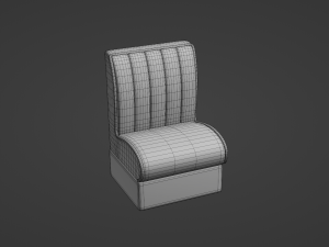 Retro Diner Single Booth 3D Model