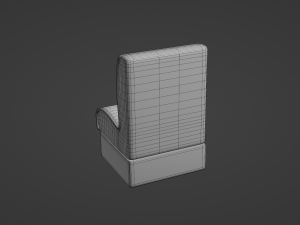 Retro Diner Single Booth 3D Model