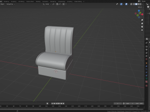 Retro Diner Single Booth 3D Model