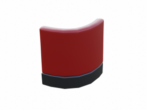 Retro Diner Square Booth Modelo 3D