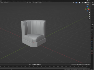 Retro Diner Square Booth Modelo 3D