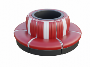 Retro Diner Waiting Booth 3D Model