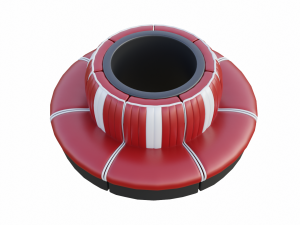 Retro Diner Waiting Booth 3D Model
