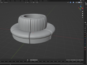 Retro Diner Waiting Booth 3D Model
