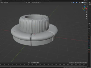 Retro Diner Waiting Booth 3D Model