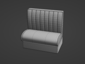 Retro Diner Booth and Table Set Modelo 3D
