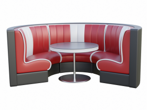 Retro Diner Booth Collection Modelo 3D