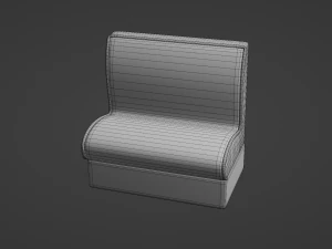 Retro Diner Booth Collection 3D Model