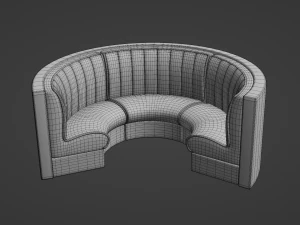 Retro Diner Booth Collection 3D Model