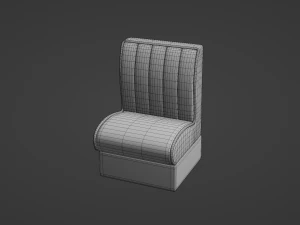Retro Diner Booth Collection 3D Model