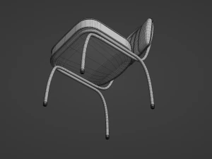 Retro Dinette Chair 3D Model