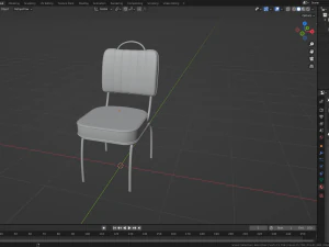 Retro Dinette Chair 3D Model