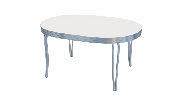 Retro Dinette Table 3D Модель .c4d .max .obj .3ds .fbx .stl .blend 