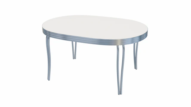 Retro Dinette Table 3D Model .c4d .max .obj .3ds .fbx .stl .blend 