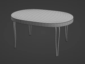 Retro Dinette Table 3D Model