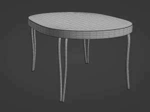 Retro Dinette Table 3D Model