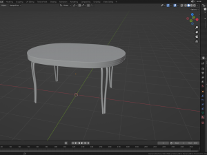 Retro Dinette Table 3D Модель