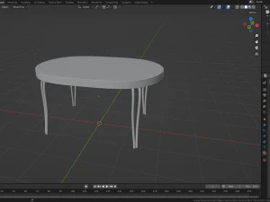 Retro Dinette Table 3D Model