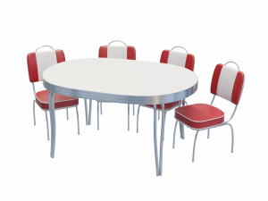 Retro Dinette Set 3D Model