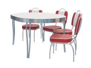 Retro Dinette Set 3D Model