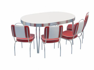 Retro Dinette Set 3D Model
