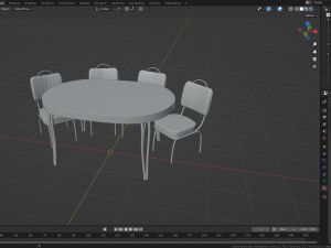 Retro Dinette Set Modelo 3D