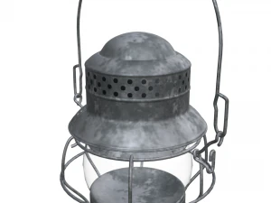 Antique Train Lantern 3D Model