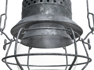 Antique Train Lantern Modello 3D